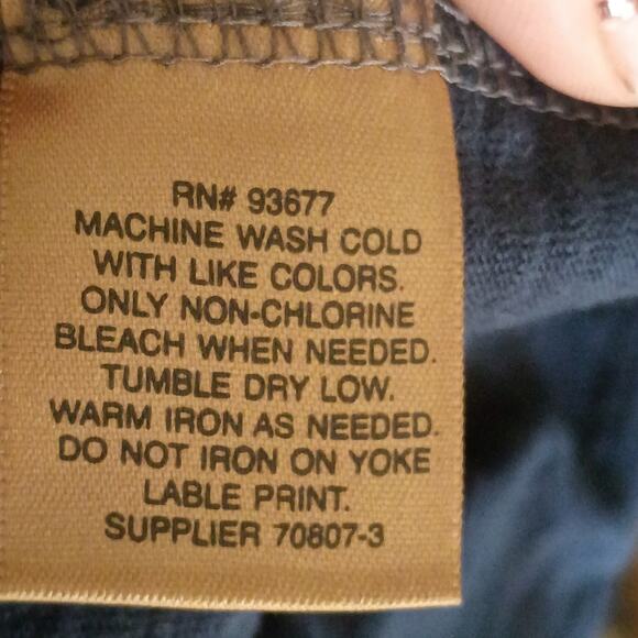 Foundry Navy Blue/ Gray Raglan Long Sleeve Casual Shirt Men Big & tall 3xlt - Picture 5 of 5